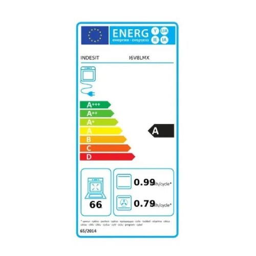 ΚΟΥΖΙΝΑ ΗΛΕΚΤΡΙΚΗ ΕΛΕΥΘΕΡΗ INDESIT I6V8LMX (ΚΕΡΑΜΙΚΗ / 66LT / A / INOX / ΟΘΟΝΗ / 4 ΕΣΤΙΕΣ / ΥΔΡΟΛΥΣΗ)